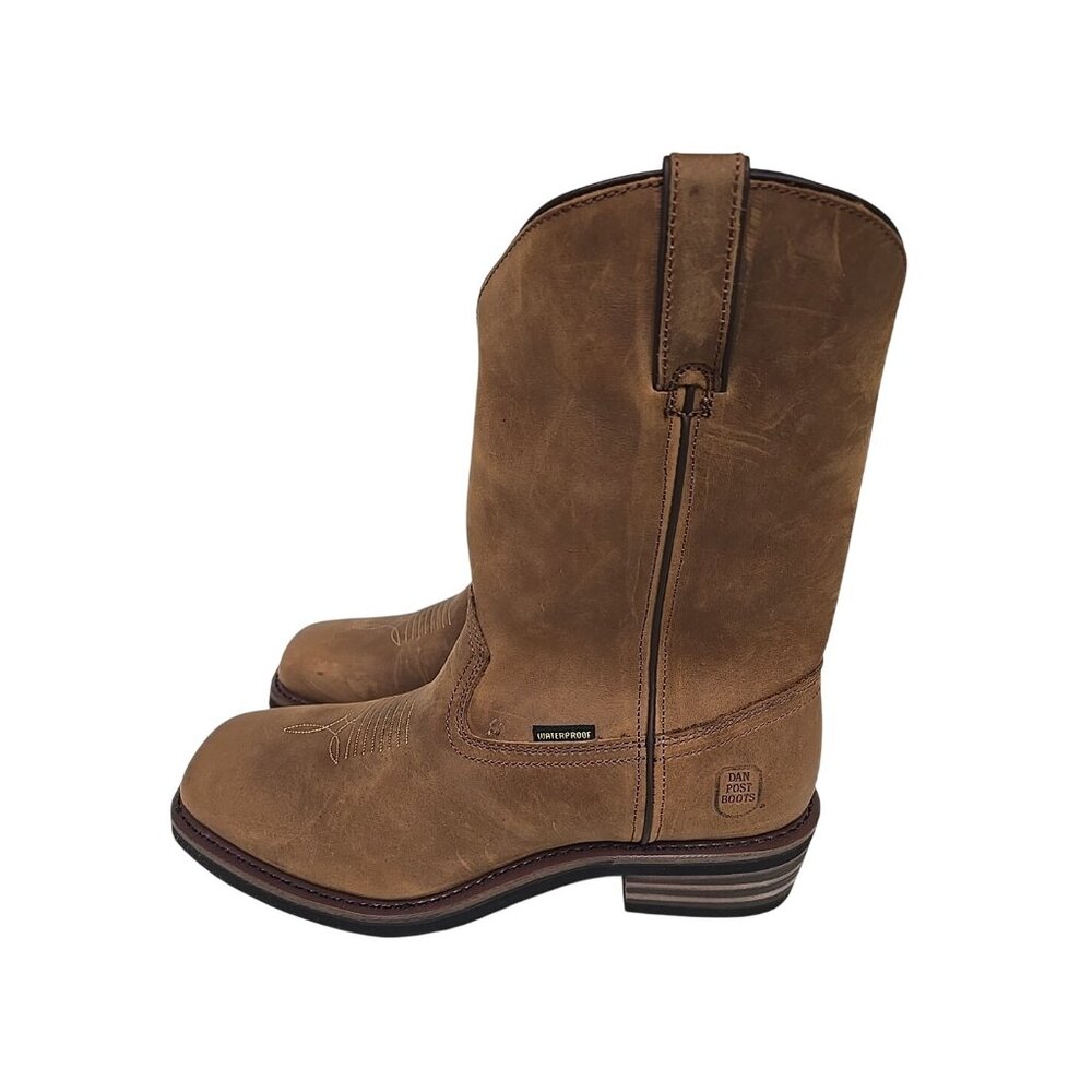 Dan Post Men's 12" Western Boots Leather Las Cruces Brown DP69693 Size 8.5 EW - Picture 4 of 6